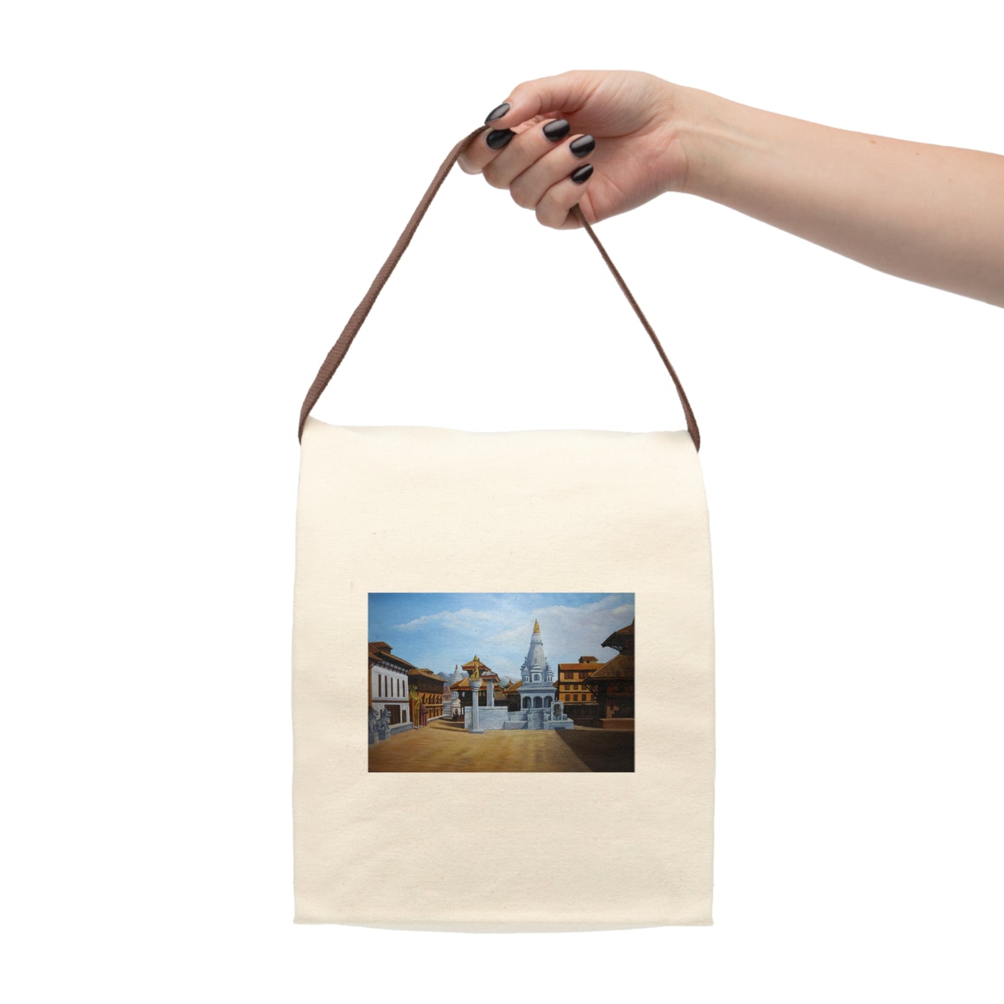 Canvas Lunch Bag With Strap