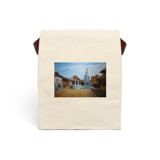 Canvas Lunch Bag With Strap