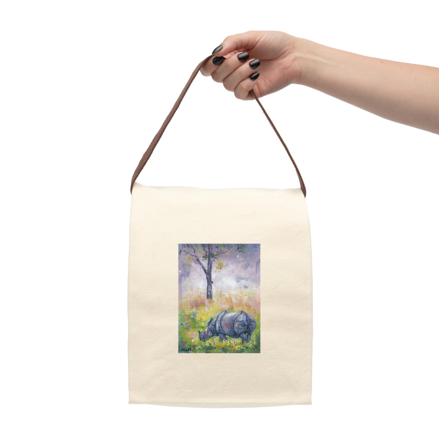 Canvas Lunch Bag With Strap